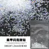 1.2mm 1440 Mini Micro Diamantes Decorações para Nail Art Diamantes Soltos Transparentes Iridescentes com Fundo Pontiagudo Decorações DIY para Unhas