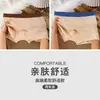 Cueca Boxer Masculina de Algodão Colorido Algodão Puro Boxer Briefs Faixa Larga Listrado Antibacteriana Respirável Meninos Adolescentes Shorts Quatro Cantos Simples