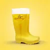 Botas de Chuva de Cano Alto Luo You Wellington Clássico para Exterior Resistente à Água Antiderrapante Viagem Caminhada Botas de Chuva com Pelúcia Adicional Comércio Exterior Transfronteiriço