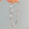 Pulseira Tátil Refrescante Estrela e Lua Trituradas para Mulheres, Luxo Leve, Estilo Nicho, Joia Simples, Única, Versátil para Melhores Amigas