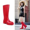 Botas de Lluvia Nuevas para Mujer de Caña Larga Antideslizantes Resistentes al Desgaste Color Sólido Impermeables de Caña Alta para Pesca al Aire Libre y Lavado de Autos