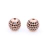 Explosiones de comercio exterior 8MM alta calidad microincrustado circonita bola de cobre pulsera de cuentas accesorios cuerda de mano DIY cuentas bola de diamante Shambhala