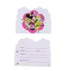 Convite da Nova Série Minnie Cartão de Convite Festa de Aniversário Infantil Cartão Presente para Amigo Menina Cartão de Papel Descartável