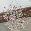 Diamantes Pequeños Redondos Coloridos de Fondo Plano Explosivos Mini Diamantes de Imitación para Uñas Chinas de 33 Caras Que No Se Caen del Fondo Adornos de Diamantes Coloridos para Uñas Venta al por Mayor