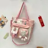 Bolso de lona para mujer, de hombro, pequeño, fresco, portátil, para libros, de gran capacidad, bandolera, para estudiantes, versátil, estilo japonés, bolso de tutorial, moda