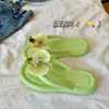 Producto popular transfronterizo del Sudeste Asiático: Chanclas de verano para mujer, estilo dopamina casual, para vacaciones, con diseño de orquídea mariposa, sandalias de playa
