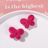 Principios de invierno Color nuevo Flocado mariposa DIY Accesorios acrílicos Hecho a mano Lindos pendientes Accesorios femeninos Material Venta al por mayor
