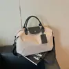 Bolsa Esportiva Fitness de Viagem de Grande Capacidade Estilo Simples para Mulheres Leve de Mão com Alça de Ombro Bolsa de Bagagem Portátil para Viagens de Negócios e Embarque