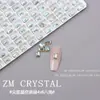 K9 Nova Estrela Ultra Brilhante de Fundo Pontiagudo Céu Estrelado Verde Fruta Pedras de Strass para Nail Art, Pedras de Strass Verdes de Formato Irregular, Decorações de Nail Art Coração de Ovo de Pombo