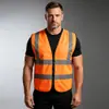 Coletes refletivos para canteiros de obras, projetos de construção chineses, roupas refletivas de segurança, impressão de logotipo personalizado, uniformes de trabalho