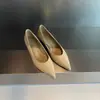 Zapatos de mujer de tacón medio de corte bajo de piel de vaca de primera capa, nuevo modelo de otoño, piel genuina por dentro y por fuera, color sólido, zapatos de mujer de punta estilo coreano