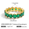 Anillo Jieding de Acero de Titanio con Circonita Lujo Accesible Anillo de Gama Alta Joyería que No Se Desvanece Joyería de Acero Inoxidable Anillos Transfronterizos