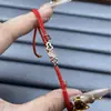 Pulsera de Calabaza Kirin Ágata Roja Chapada en Plata de Ley Oro Rosa 18k Tamaño Pequeño Incrustada con Diamantes Lujo Ligero Año del Zodiaco Hilo Rojo