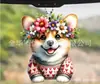 Nuevo perro lindo transfronterizo material acrílico colgante plano para coche accesorios para mochila decoración del hogar