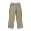 Calça Casual Minimalista de Algodão Puro Estilo Old Money para Homens, Outono 2026 Novo Corte Solto Tamanho Grande Perna Reta Calça de Trabalho Patchwork