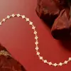 Pulseira de Trevo Full Zircônia Transfronteiriça Europeia e Americana com Design de Nicho de Alto Padrão, Corrente Tennis, Colar Unissex Atacado