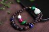 Fragancia Natural Hainan Jiangzhen Qinan Extremadamente Rojo Philippe Triple Cuenta Doble Círculo Pulsera de Cuerda para Hombre y Mujer Serie Mori