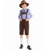 Ropa Colorida para Niños Ropa Alemana del Oktoberfest Ropa Folclórica Alpina Tirantes de Cuadros Azules Ropa Étnica para Niños