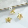Elevador de Pendientes Anticaída Tapón para Oreja Tachuela de Oreja Accesorios Auxiliares para DIY Color Conservado Chapado en Oro Real de 18K Soporte para Tapón de Oreja