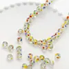 Estilo Japonês Fofo Colorido Estéreo Bolinhas Retro Contas de Vidro Transparentes Redondas Material para Miçangas de Pulseira Colar DIY