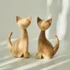 Material de Pintura DIY Embryón de Madera para Comestibles Adornos de Animales Lindos Decoración de Escritorio para el Hogar Embryón Blanco Embryón Rugoso Original