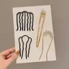 Pasador de Pelo en Forma de U con Perlas para Mujer, Pinza para Moño, Herramienta de Peinado, Pasador Fijo, Nuevo Estilo Chino, Accesorio de Cabello de Alta Gama