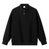 350g marca tide suéter gola lapela cor sólida manga longa personalizada camisa POLO alta qualidade camisa base interna macacão estampa