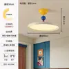 Luminária Pendente Meia Luz para Quarto Digya Memphis, Estilo Simples na Cor Creme, Luminária de Teto Inteligente de Espectro Completo para Cuidado com os Olhos para Quartos de Crianças