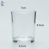 Taza de Vela de Vidrio Taza Vacía Decoración de Sala de Estar Botella de Aromaterapia Taza de Regalo para Velas Portavelas de Cristal Taza Portavelas Transparente al por Mayor