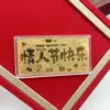 O popular bolo de folha de ouro 520 da Shuibei - Feliz Aniversário, Paz e Alegria - Presente de Ano Novo - Venda Direta da Fábrica