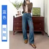 Jiawei 2026 Pantalones de Jean para Mujer de Cintura Alta Delgados Versátiles Lavados Estilo Cimitarra Stock Listo Venta al por Mayor Personalización Zhongshan