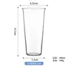 Vaso de Whiskey Ultra Delgado de Alto Borosilicato, Vaso Mezclador Específico para Bar, Vaso de Cerveza de Gran Capacidad, Vaso de Tubo Recto, Vaso Simple con Borde Invertido