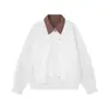 Chaqueta Harrington Cuadros Patchwork Retro Americana para Hombres y Mujeres, Marca Trendy de Primavera Chaqueta Casual Reversible Patchwork Desestructurado