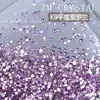K9 Nuevo Super Flash Fondo Plano Morado Diamante Triturado Montón de Diamantes Calafateo de Diamante Corte 33 Joyería para Uñas Morada
