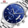Reloj de Cuarzo para Hombre con Banda de Acero Inoxidable, Casual de Negocios con Calendario, Resistente al Agua, Acero Inoxidable Negro, Reloj del Fabricante, Nuevo Producto Transfronterizo