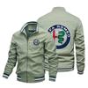 Chaqueta con estampado de motocicleta para hombre, estilo urbano, estilo europeo y americano, con cremallera, para otoño e invierno, transfronteriza