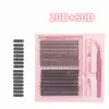 Pestañas Postizas Esponjosas de un Solo Racimo para Comercio Exterior Transfronterizo Europeo y Americano, Naturales y Densas, Paquete Mixto, Segmentadas, Pestañas de 9-16 mm