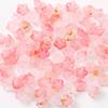 Flor de Cerezo Estéreo con Flores Doradas Espolvoreadas, Flor de Flor de Cerezo Escarchada con Agujero Mediano, Material de Cuentas Sueltas Hecho a Mano Estilo Antiguo para Pasador de Pelo / Adorno de Cabeza