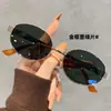 36002 Gafas de Sol Polarizadas de Metal Grises de Moda para Hombres y Mujeres Venta al por Mayor Marco Dorado de Temperamento Gafas de Sol con Lente de Té