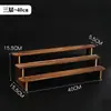 Estante de Exhibición de Madera Maciza Pura Estante de Almacenamiento de Escritorio Moderno Hecho a Mano Especial Caja Sorpresa Muñeca Planta Verde Suculenta Estante Escalera