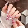 Acessórios Populares para Nail Art de Laço com Estampa de Leopardo, Estilo Doce e Cool Cor Cáqui Laço de Gravata Misturado Decorações para Nail Art Atacado