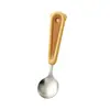 Cuchara multifuncional de acero inoxidable, cuchara para frutas de grado alimenticio, cuchara especial para sandía, tenedor de frutas dos en uno