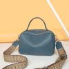 Cross-border bolsa feminina de couro genuíno Boston bolsa feminina primeira camada cowhide shoulder bag dupla camada de grande capacidade saco mensageiro