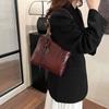 Bolsa de Hombro Retro de Cuero con Cera de Aceite al por Mayor Transfronteriza para Mujer Otoño e Invierno 2025 Bolso de Hombro Versátil Bolso Tote de Alta Gama para el Trabajo