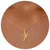 Colar Transfronteiriço Novo de Aço Inoxidável Estrela do Mar Caranguejo Zircônia Moda Feminina Versátil Estrela de Seis Pontas Cauda de Estrela do Mar Corrente para Clavícula