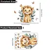 Novos Adesivos de Animais Sala de Estar Quarto Adesivos de Parede Leão Animal de Estimação Fofo Papel de Parede Adesivos de Parede de PVC à Prova d'Água Atacado