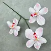 Orquídea Phalaenopsis Artificial de 3 Flores para Boda y Decoración del Hogar, Adorno de Flor Artificial, Disponible en Múltiples Colores, Accesorio Floral, Decoración Floral