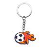Cross-border cartoon futebol chaveiro acessórios pequeno pingente PVC bolsa macia pingente jóias decoração em estoque atacado