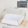 Caja para pastelería occidental para té de la tarde francés, de 4 pulgadas/6 pulgadas, blanca pura, con logo estampado en caliente, horneado, transparente, cuadrada, para pastel de mousse