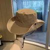 Sombrero de Montañismo de Secado Rápido para Mujer, Sombrero de Sol para Exteriores de Verano, Sombrero Vaquero Occidental Transpirable, Sombrero de Pescador para Pesca y Camping para Hombre